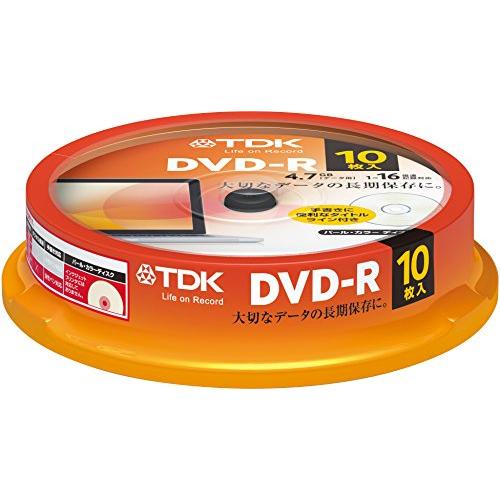 TDK データ用DVD-R 4.7GB 1-16倍速対応 パールカラーディスク(タイトルライン付き)...