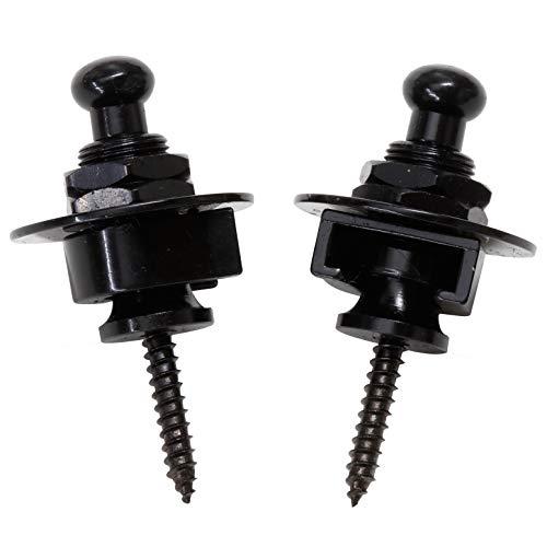 Parksons 金属製 ストラップロックピン ギターベース用 2個セット ブラック PSL-700...