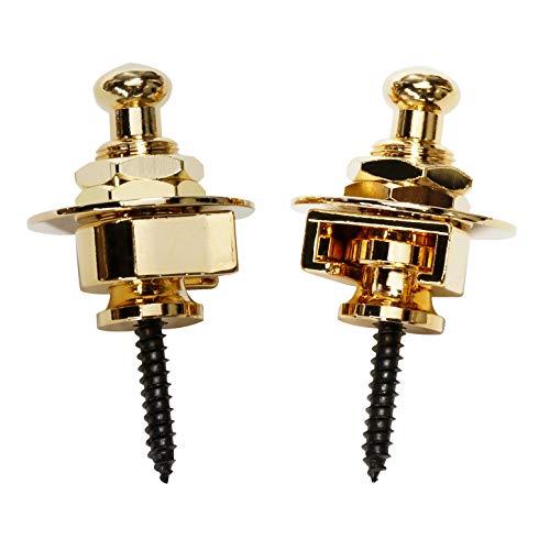 Parksons 金属製 ストラップロックピン ギターベース用 2個セット ゴールド PSL-700...