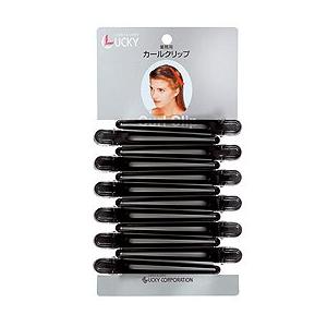 ラッキートレンディ 業務用 カールクリップLL ＜12本入り＞ (ブラック)