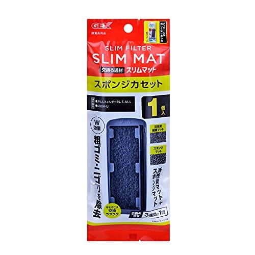ジェックス GEX AQUA FILTER スポンジスリムカセット1個入り 活性炭マット+スポンジマ...