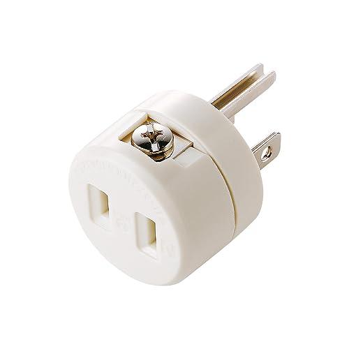 サンワサプライ(Sanwa Supply) 2P→3P変換アダプタ アース接続端子付き TAP-AD...