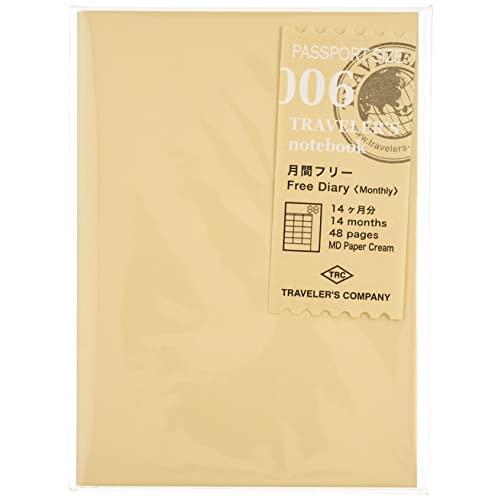 トラベラーズノート 手帳 リフィル マンスリー 月間フリー パスポートサイズ 14326006