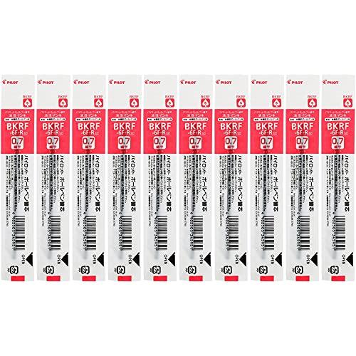 【10本セット】 パイロット 油性ボールペン替芯 細字（0.7mm） レッド BKRF-6F-R