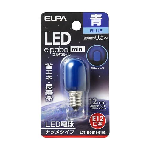 エルパ (ELPA) LEDナツメ形 LED電球 照明 E12 0.5W 青色 屋内用 LDT1B-...