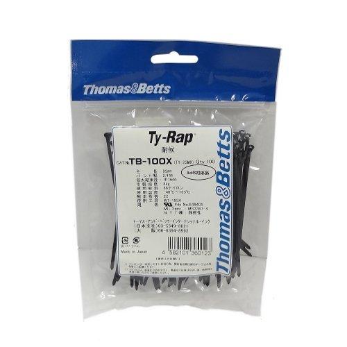 [トーマス・アンド・ベッツ] Thomas&amp;Betts Ty-Rap TB-100X 黒 （タイラッ...