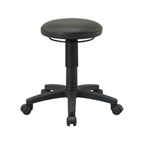 ナカバヤシ 丸椅子 キャスター付き 診察椅子 抗菌PVCレザー ブラック RZR-104BK