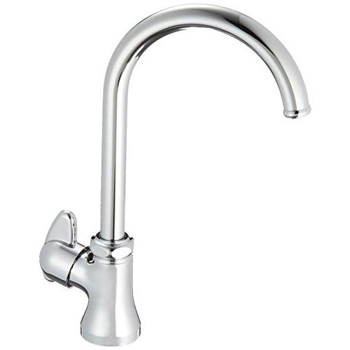 SANEI(サンエイ) ミニセラ立形ツル首自在水栓 レバーハンドル 90度開閉 JA565-13