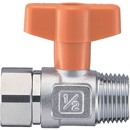 SANEI(サンエイ) ナット付ボールバルブ ハンドルワンタッチ着脱 ナット回転 パッキン別売 V6...