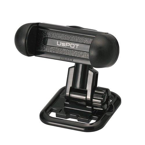 カーメイト 車用 スマホホルダー スピンキャッチ ブラック UP422