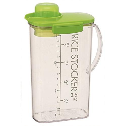 スケーター(Skater) ライスストッカー 米びつ 2.5kg グリーン 冷蔵庫用 スリム ドアポ...