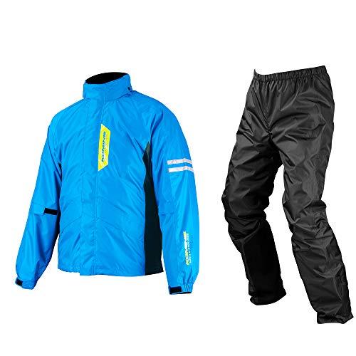 [KOMINE] バイク用レインウェア 03-539 メンズ Cyan Blue S