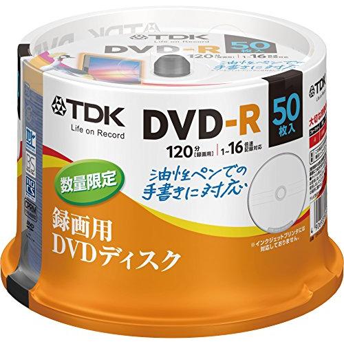 TDK 録画用DVD-R デジタル放送録画対応(CPRM) 1回録画用 1-16倍速 油性ペンでの手...