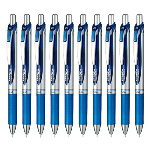 ぺんてる ボールペン ゲルインキ エナージェル ノック式 0.5mm シルバー軸 BLN75Z-C ...