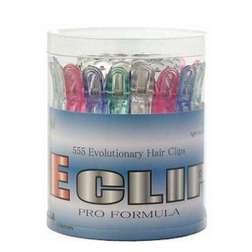 五力工業 Eクリップ Mサイズ 丸筒入り クリアピンク 30本入り