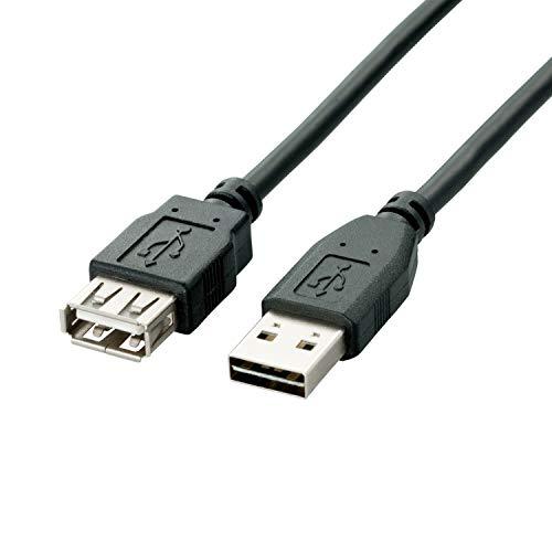 エレコム USBケーブル 延長 USB2.0 (USB A オス to USB A メス) リバーシ...