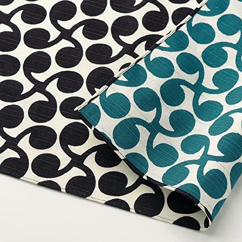 むす美 ふろしき 三巾 伊砂文様 両面 新芽 ムラサキ ブルー 104cm 綿