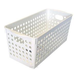 イノマタ化学 ストックバスケット スリム ホワイト 4572