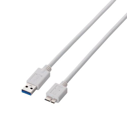 エレコム USBケーブル USB3.0 A-microBタイプ スタンダード 1m ホワイト USB...