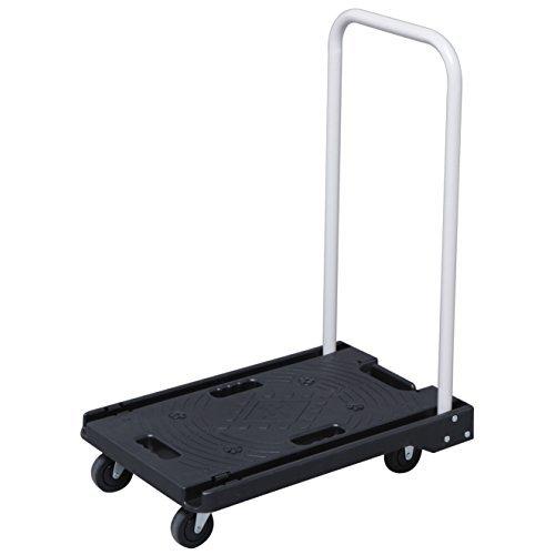 アイリスプラザ 台車 折りたたみ ブラック 耐荷重 100kg コンパクト 軽量 静音 キャスター付...