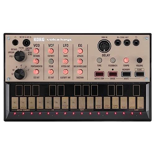 KORG アナログ シンセサイザー volca keys ポリフォニック演奏可能 16ステップシーケ...