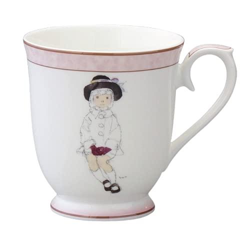 NARUMI(ナルミ) マグカップ こげ茶色の帽子の少女 いわさきちひろ 290cc ブラウン ピン...