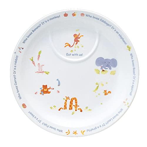 NARUMI(ナルミ) 子供用 食器 皿 プレート みんなでたべよっ! 仕切り皿 径22cm 出産祝...