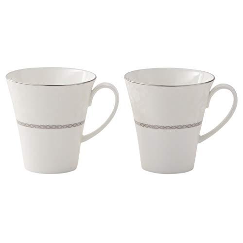 NARUMI(ナルミ) ペア マグカップ ミラノビアンカ 340cc ホワイト 花柄 梅の花 かわい...