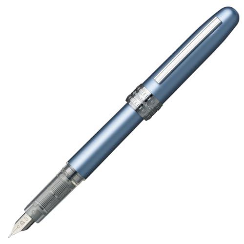 プラチナ万年筆 万年筆 プレジール 細字 フロスティブルー PGB-1000B#57-2