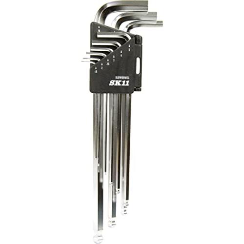 SK11(エスケー11) ボールポイント六角棒レンチセット 1.5~10mm 傾き35度 エキストラ...