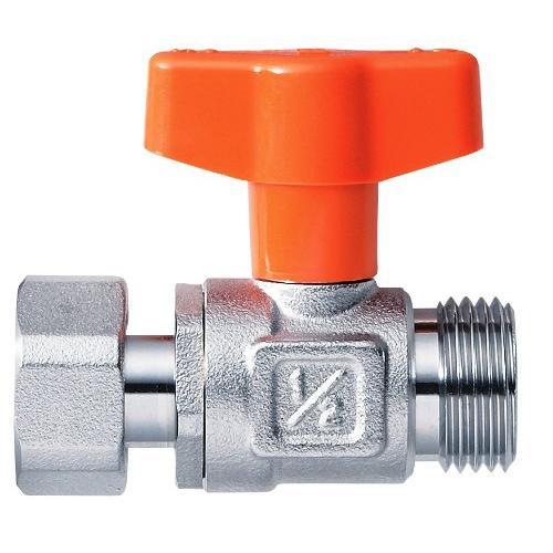 SANEI(サンエイ) ナット付ボールバルブ ハンドルワンタッチ着脱 ナット回転 パッキン別売 V6...