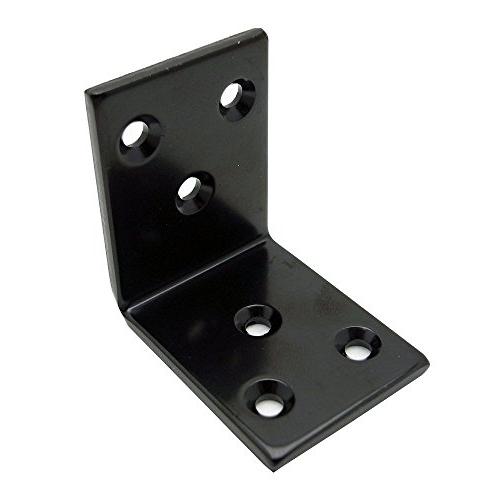 和気産業(Waki Sangyo) 巾広アングル 補強 接合 ジョイント 1個入 黒 40×40×幅...