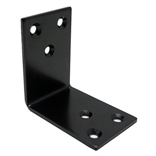 和気産業(Waki Sangyo) 巾広アングル 黒 60×60mm×幅40mm BY-039