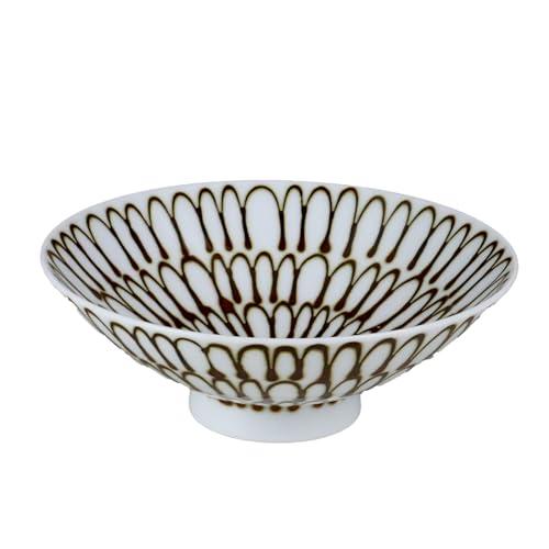 白山陶器 平茶わん 茶 (約)φ15×5.3cm Q-54 森正洋デザイン 波佐見焼 日本製