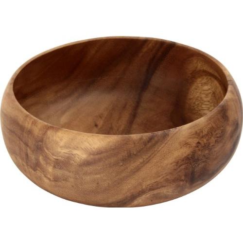 不二貿易 アカシア 木製食器 サラダボウル スープボウル 幅20×奥行20×高さ7.5cm 天然木 ...