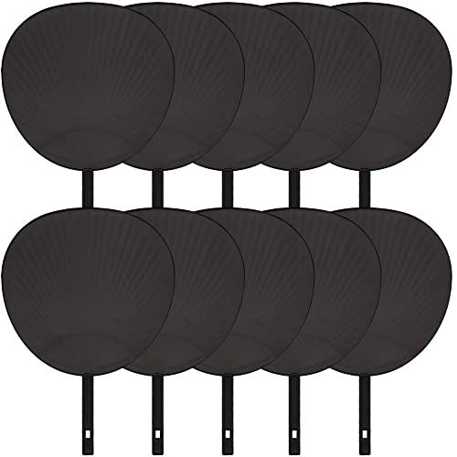 ジャンボうちわ【10本セット】 黒 つやなし 応援うちわ 無地 コンサートうちわ 手作り うちわ 材...