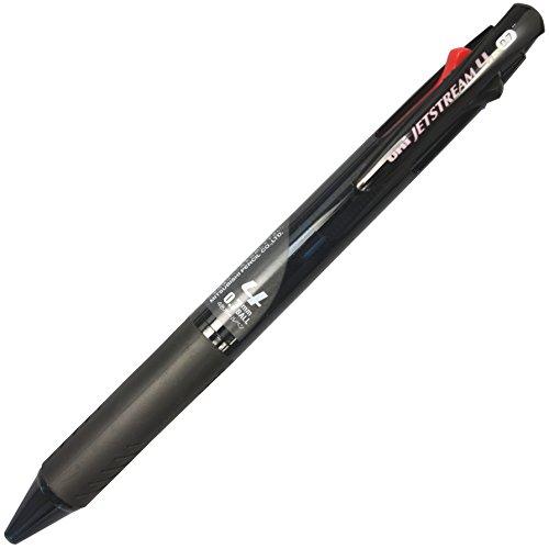 三菱鉛筆 4色ボールペン ジェットストリーム 0.7 透明ブラック 書きやすい SXE450007T...