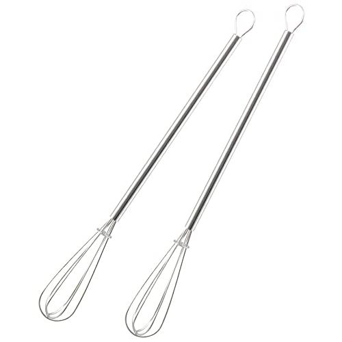 下村企販 泡立て器 ミニ 2本組 19.5cm 【日本製】 食洗器対応 少量の泡立てに 小さな容器で...