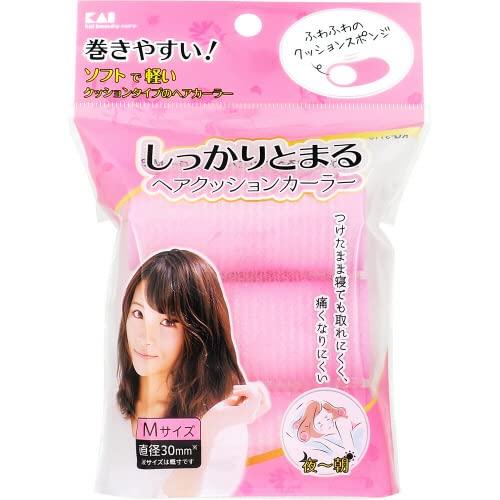 貝印 しっかりとまるヘアクッションカーラー M 3P