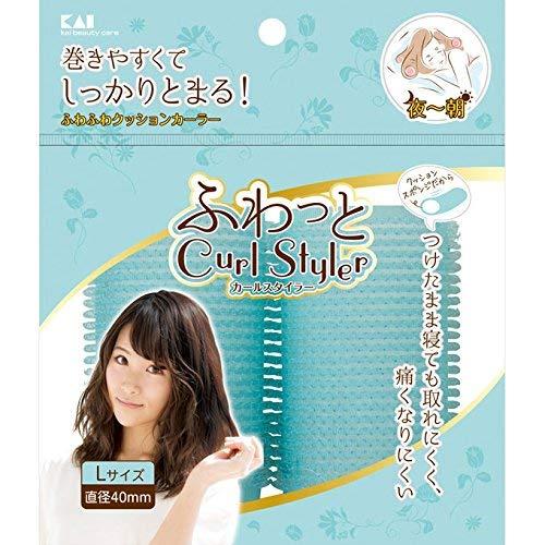 貝印 しっかりとまるヘアクッションカーラー L 2P