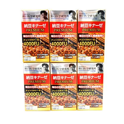野口医学研究所 納豆キナーゼ プレミアム 4000FU 120粒 x６個セット
