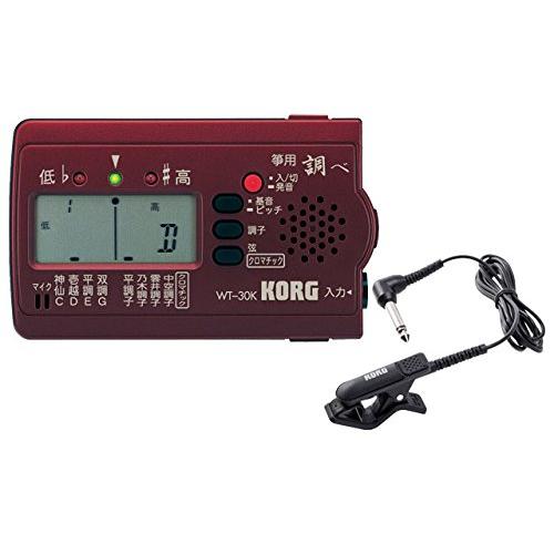 KORG (コルグ) 筝 専用チューナー 調べ WT-30K + コンタクトマイク CM-300-B...