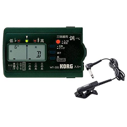 KORG (コルグ) 三味線 専用チューナー 調べ WT-30S + コンタクトマイク CM-300...