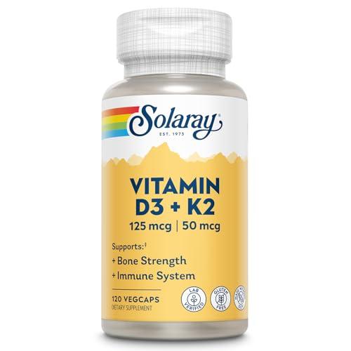 Solaray Vitamin D3 + K2 | D &amp; K Vitamins for Calci...