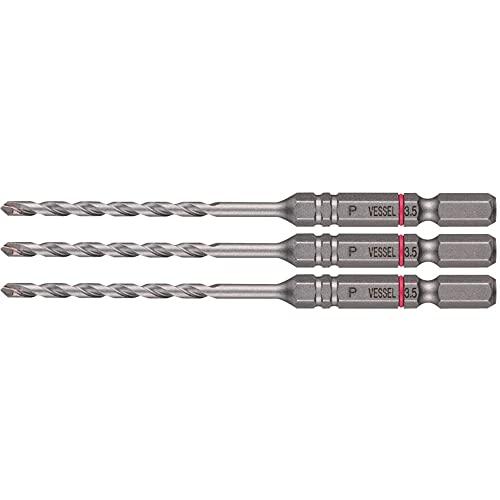 ベッセル(VESSEL) 磁器 タイル用 ドリルビット φ3.5mm 3本組 セット APD3S-3...