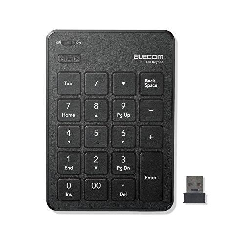エレコム USB-A テンキー ワイヤレス(レシーバー付属) パンタグラフ 薄型 ブラック TK-T...
