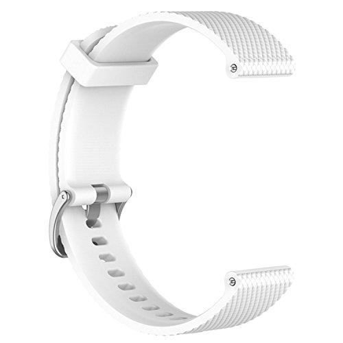 Garmin Vivoactive3用バンド 交換ベルト 調節可能 通気穴設計 Sサイズ ホワイト