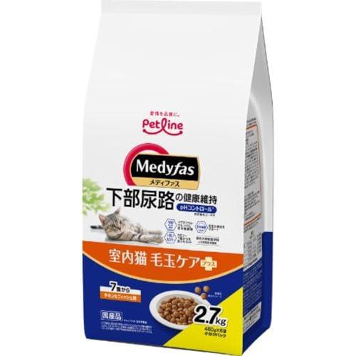 メディファス キャットフード 室内猫 毛玉ケアプラス 7歳から チキン&amp;フィッシュ味 【下部尿路/ｐ...