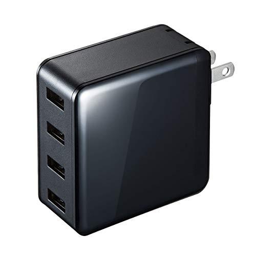 サンワサプライ USB充電器 4ポート 合計6A 4台同時充電可能 高出力タイプ ACA-IP54B...
