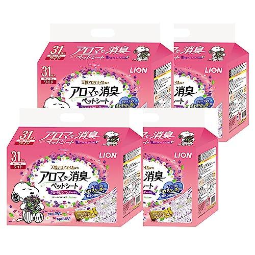 ライオン アロマで消臭ペットシート ワイド 31枚入×4個 ケース販売 LIONPET